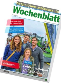 Bayerisches Landwirtschaftliches Wochenblatt – 23 September 2016