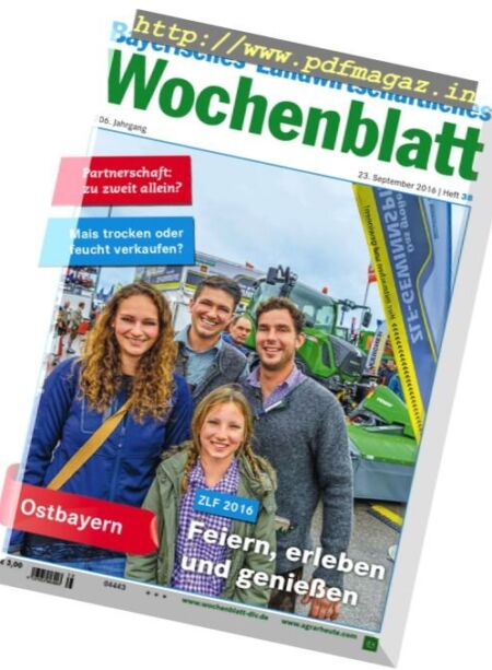 Bayerisches Landwirtschaftliches Wochenblatt – 23 September 2016 Cover