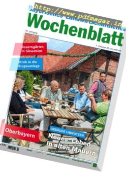 Bayerisches Landwirtschaftliches Wochenblatt – 7 Oktober 2016