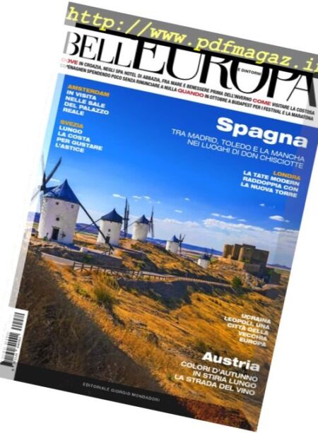 Bell’Europa – Ottobre 2016 Cover