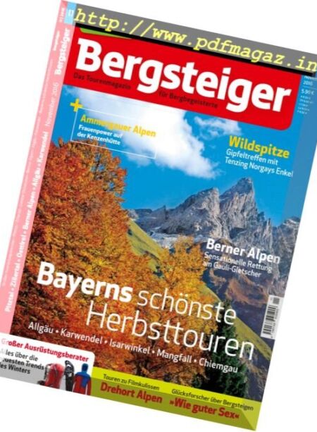 Bergsteiger – November 2016 Cover