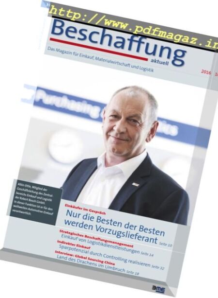 Beschaffung Aktuell – Nr.10, 2016 Cover