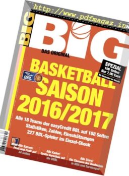 BIG – Basketball in Deutschland Spezial – Basketball Saison 2016-2017