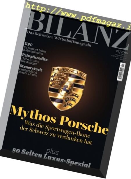 Bilanz – 21 Oktober 2016 Cover