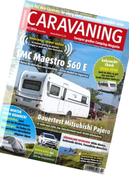 Caravaning – November 2016 Cover