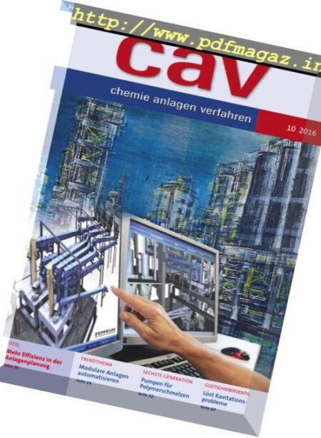 CAV Chemie Anlagen Verfahren – Nr.10, 2016 Cover