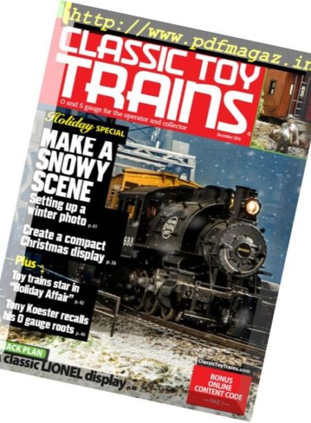 Classic Toy Trains – December 2016 Cover