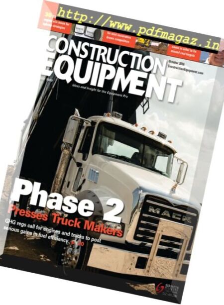 Construction Equipment – October 2016 Cover