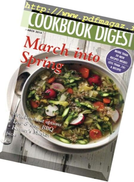 Cookbook Digest – March 2016 Cover