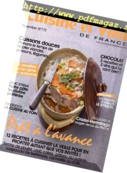 Cuisine et Vins de France – Novembre 2016