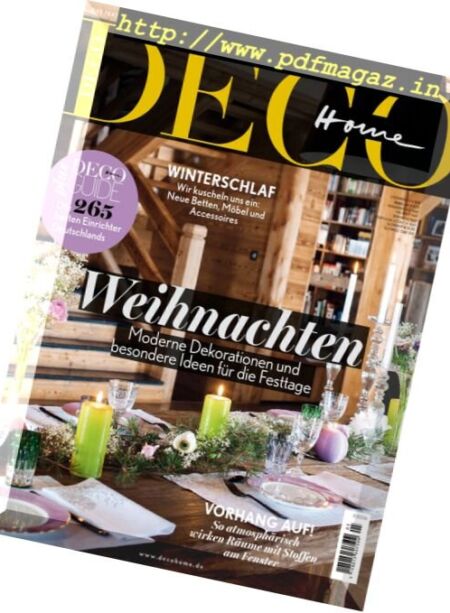 Deco Home – November-Dezember 2016 Cover