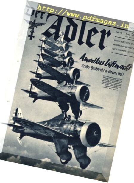 Der Adler – N 10, 27 Juni 1939 Cover