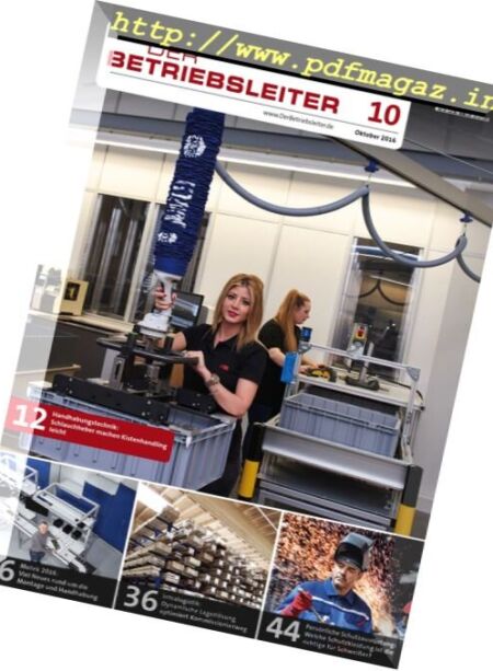 Der Betriebsleiter – Oktober 2016 Cover