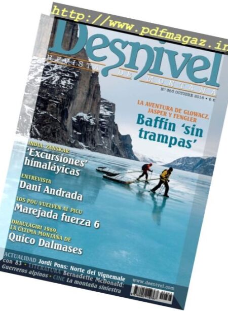 Desnivel – Octubre 2016 Cover