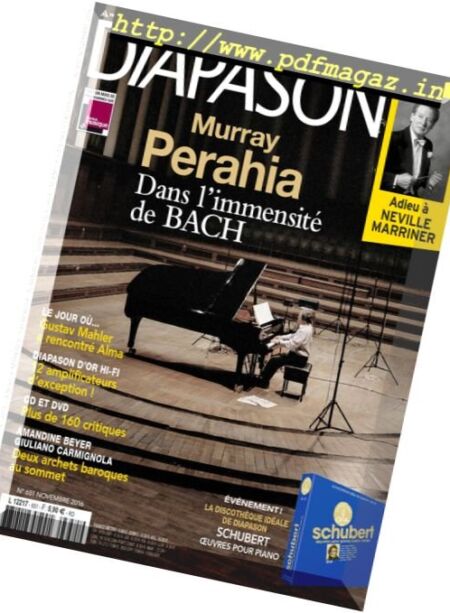 Diapason – Novembre 2016 Cover