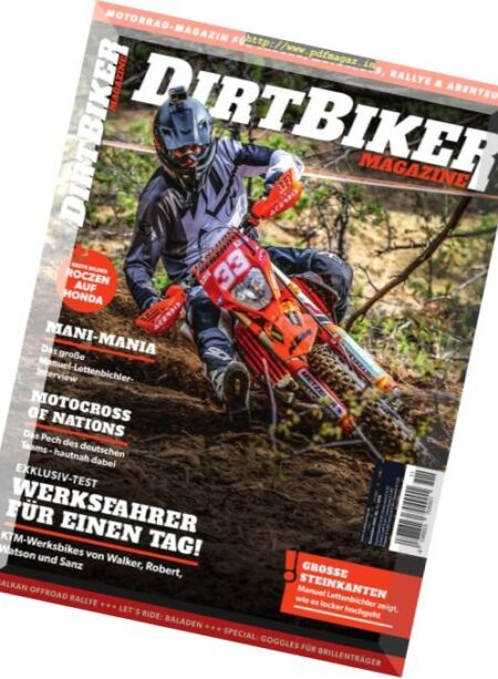 Dirtbiker Magazine – November 2016 Cover