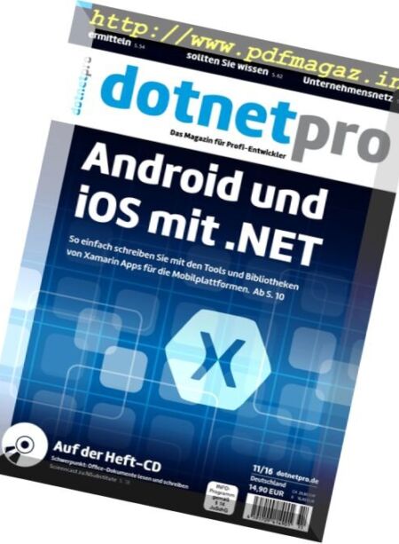 Dotnetpro – November 2016 Cover