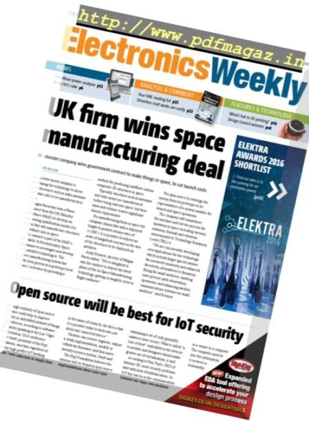 Electronics Weekly – 5 October 2016 Cover