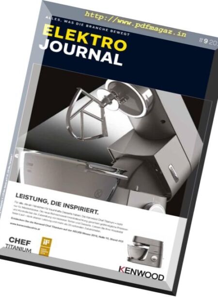 Elektro Journal – September 2016 Cover