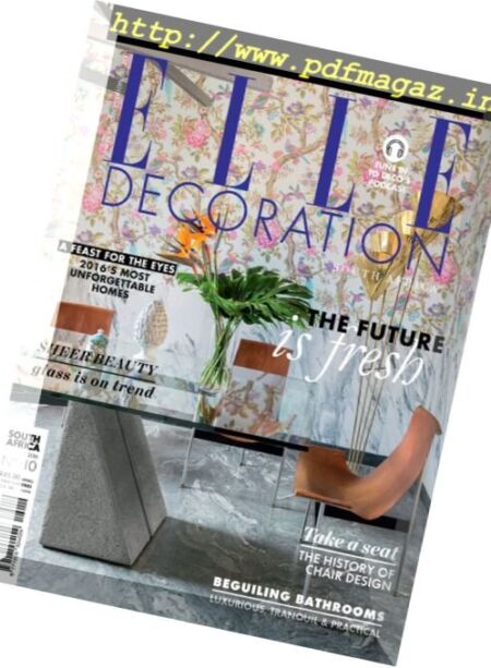 Elle Decoration South Africa – October-November 2016 Cover
