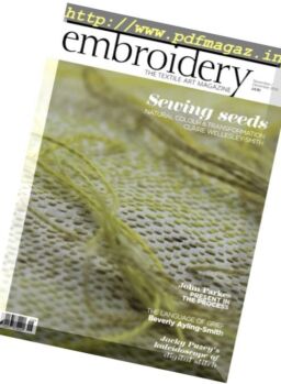 Embroidery Magazine – November-December 2016