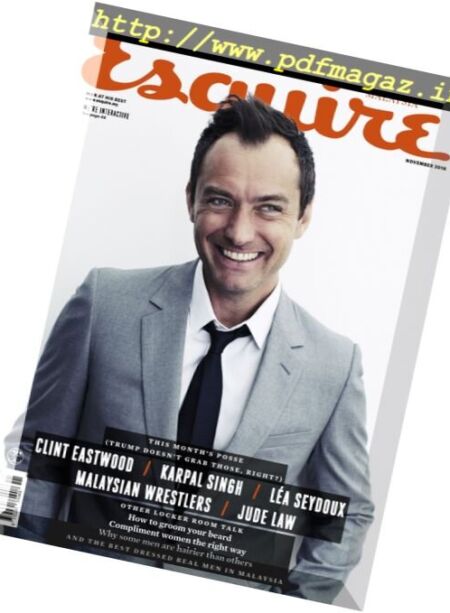 Esquire Malaysia – November 2016 Cover