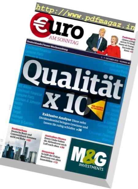 Euro am Sonntag – 1 Oktober 2016 Cover