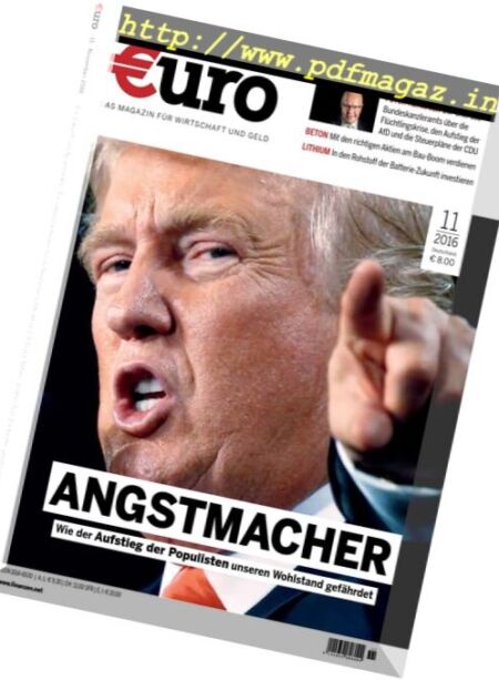Euro – November 2016 Cover