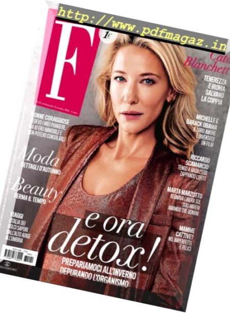 F – 12 Ottobre 2016 Cover