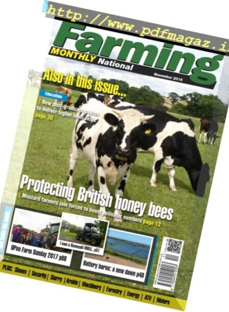 Farming Monthly National – November 2016 Cover