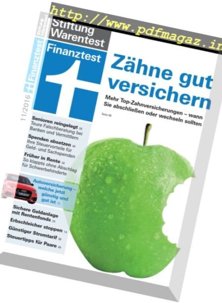 Finanztest – November 2016 Cover