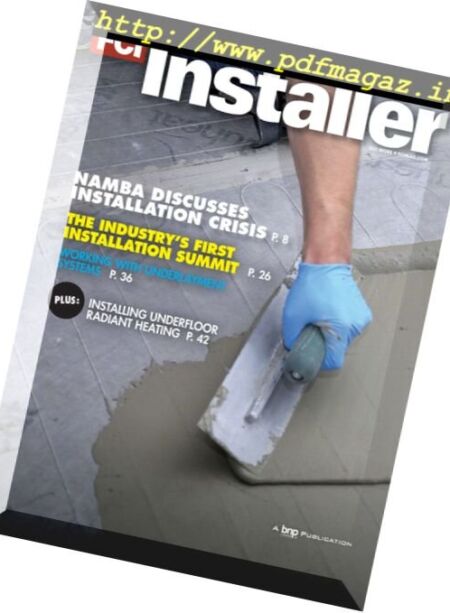 Floor Covering Installer – September 2016 Cover
