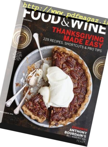 Food & Wine – November 2016 Cover