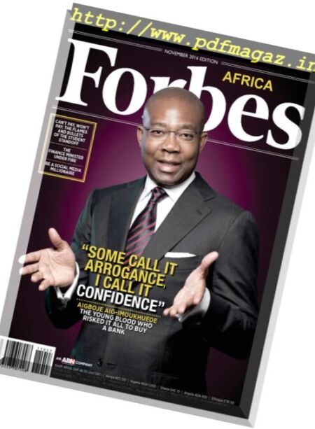 Forbes Africa – November 2016 Cover