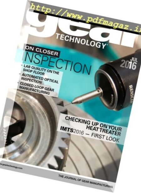 Gear Technology – July 2016 Cover