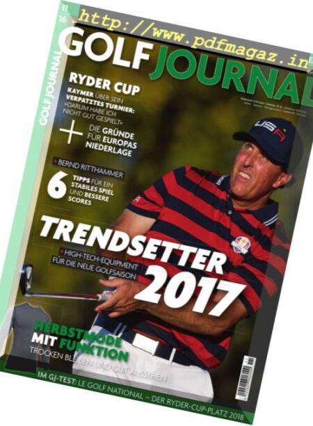 Golf Journal – November 2016 Cover