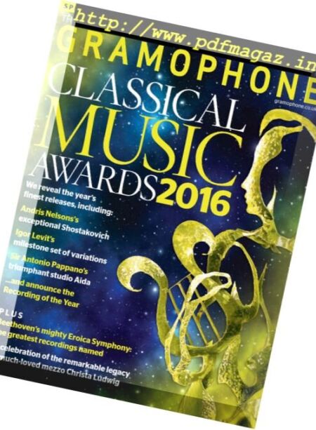Gramophone Magazine – Awards 2016 Cover
