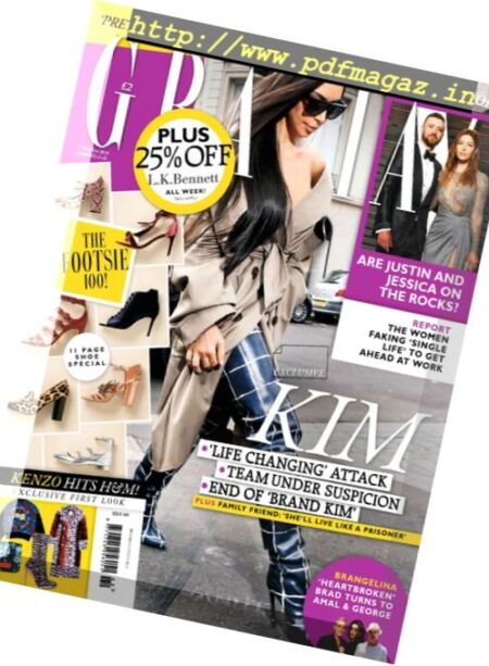 Grazia UK – 17 October 2016 Cover