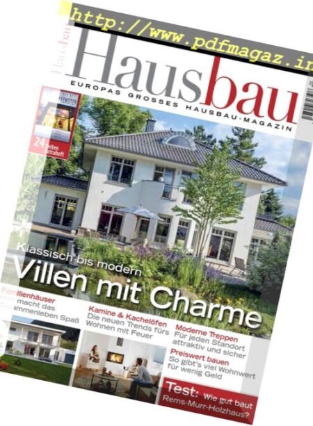Hausbau Magazin – November-Dezember 2016 Cover