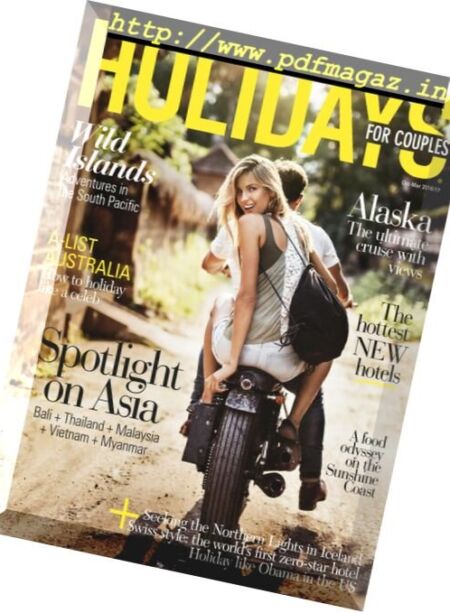 Holidays for Couples – October 2016 – March 2017 Cover
