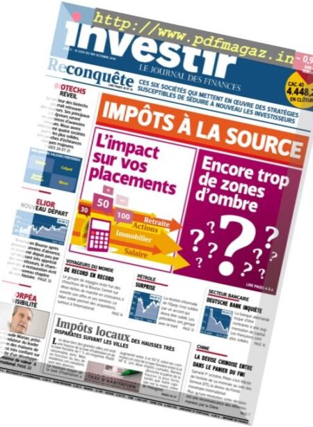 investir – 1 Octobre 2016 Cover