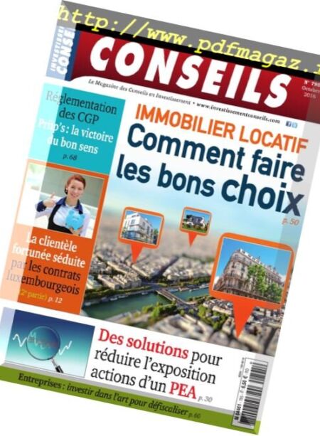 Investissement Conseils – Octobre 2016 Cover
