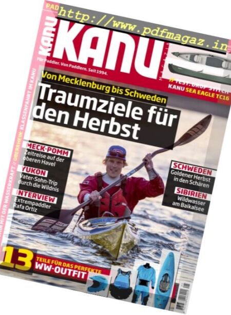 Kanu Magazin – November-Dezember 2016 Cover