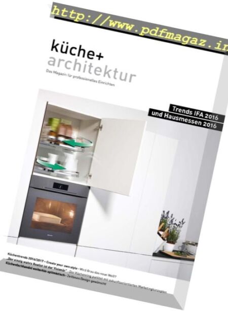 Kuche & Architektur – N 5, 2016 Cover