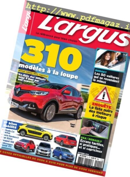 L’argus voitures d’occasion – Octobre 2016 Cover