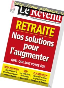 Le Revenu Placements – Novembre 2016