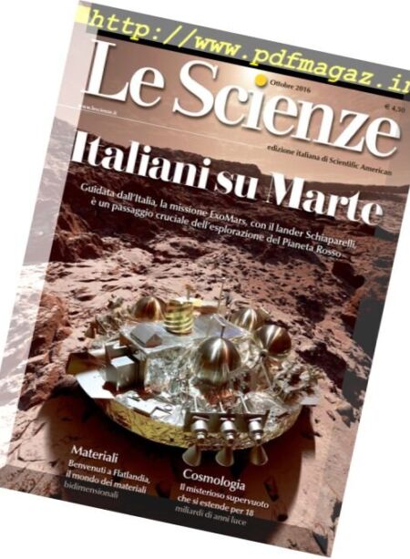 Le Scienze – Ottobre 2016 Cover