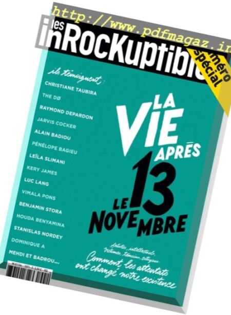 Les Inrockuptibles – 26 Octobre au 1 Novembre 2016 Cover