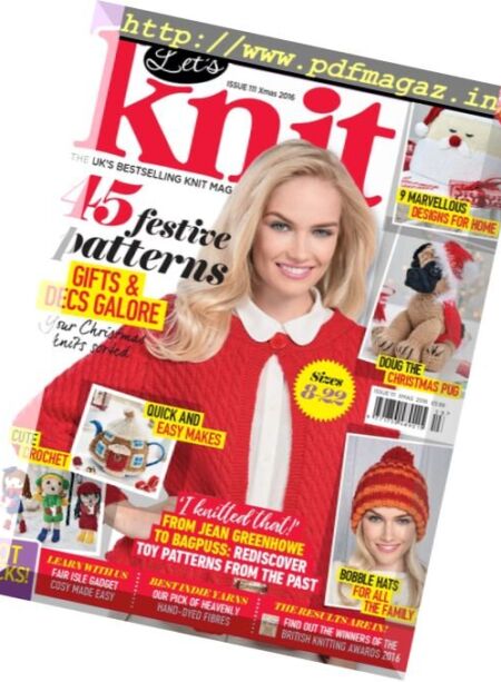 Let’s Knit – Xmas 2016 Cover