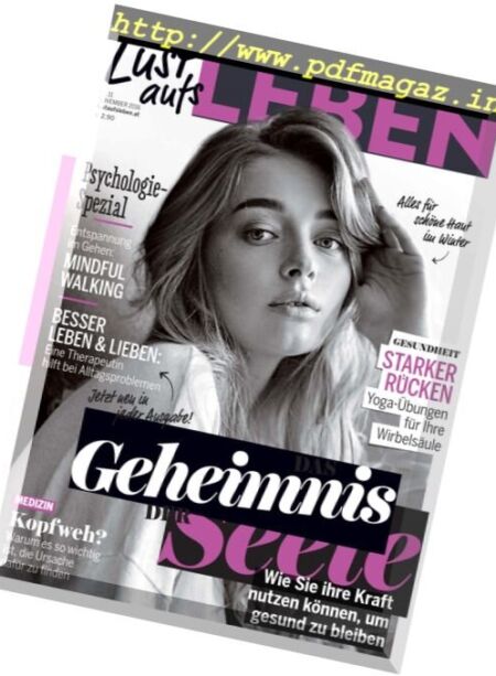 Lust aufs Leben – November 2016 Cover